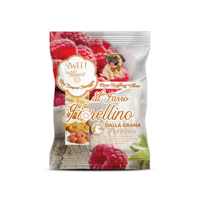 FIORELLINO AL FARRO PERE, LAMPONI E FORMAGGIO