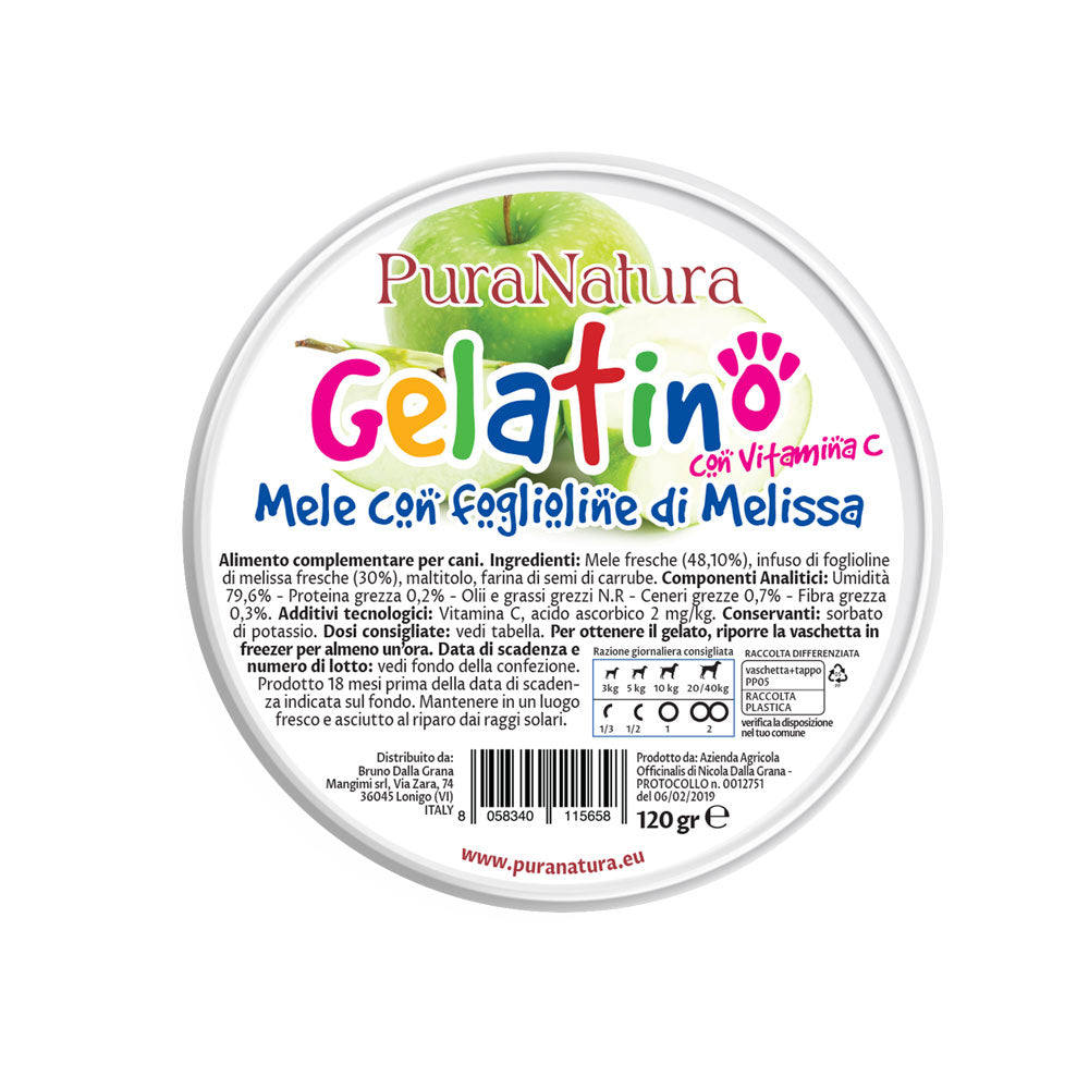 GELATINO ALLA MELA - Gelato per Cani Naturale