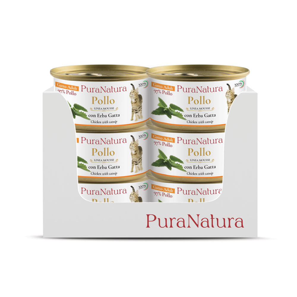 ADULT CHICKEN MOUSSE WITH CATNIP - Multipack 24x85g
