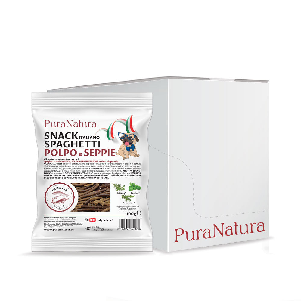 SNACK SPAGHETTI OCTOPUS AND CUTTLEFISH - Multipack 12x100g