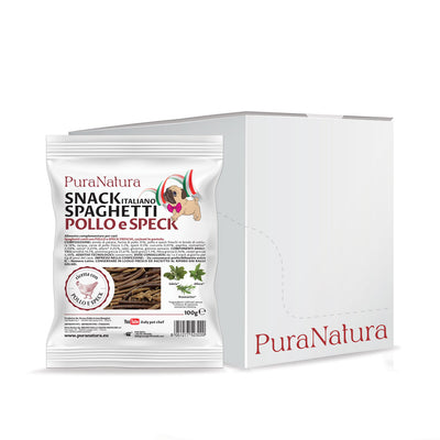 SNACK SPAGHETTI POLLO, SPECK E CURCUMA