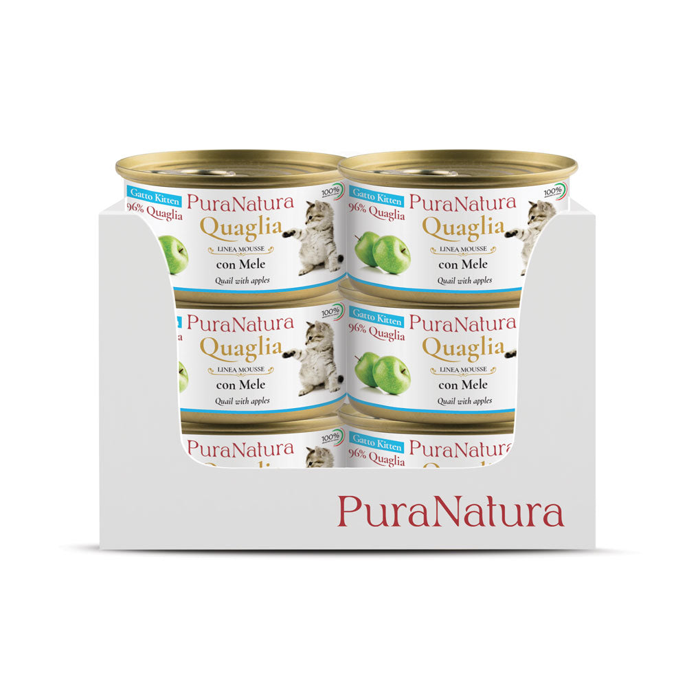 KITTEN QUAIL MOUSSE WITH APPLES - Multipack 24x85g