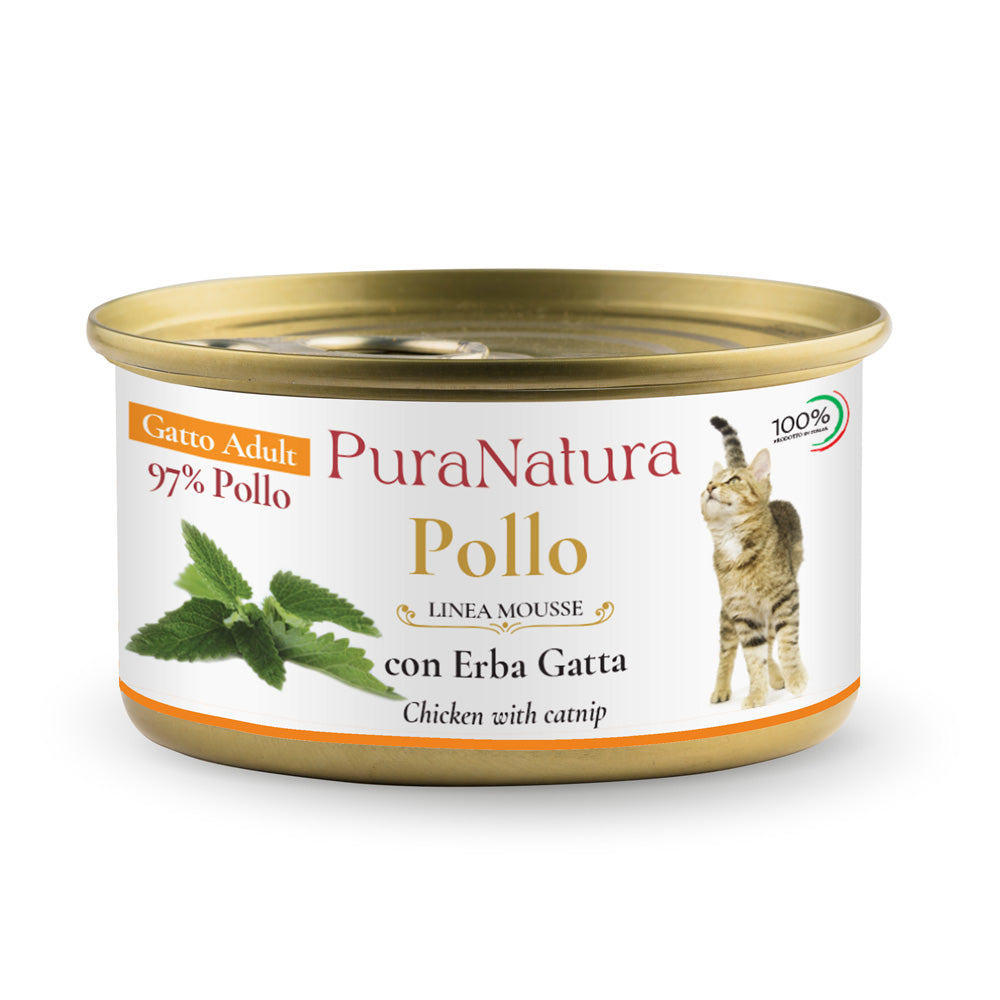 ADULT CHICKEN MOUSSE WITH CATNIP - Multipack 24x85g