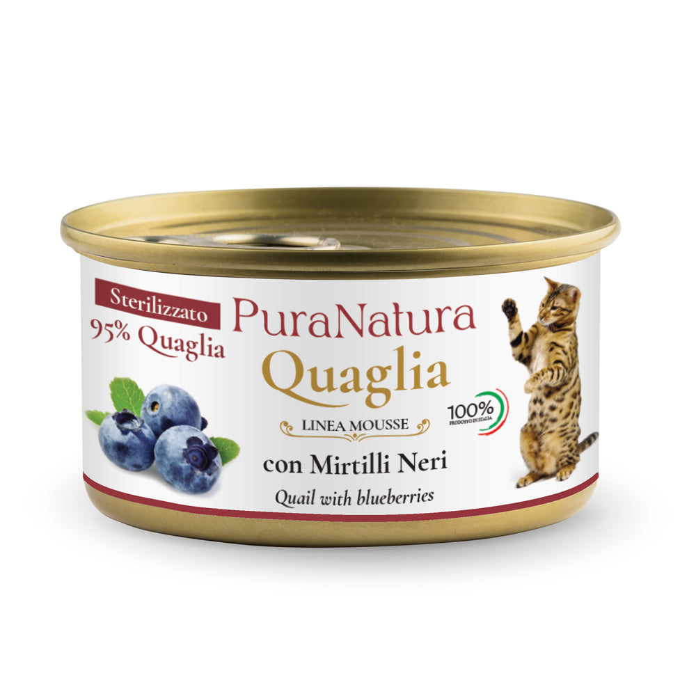 MOUSSE STERILIZZATO QUAGLIA CON MIRTILLI