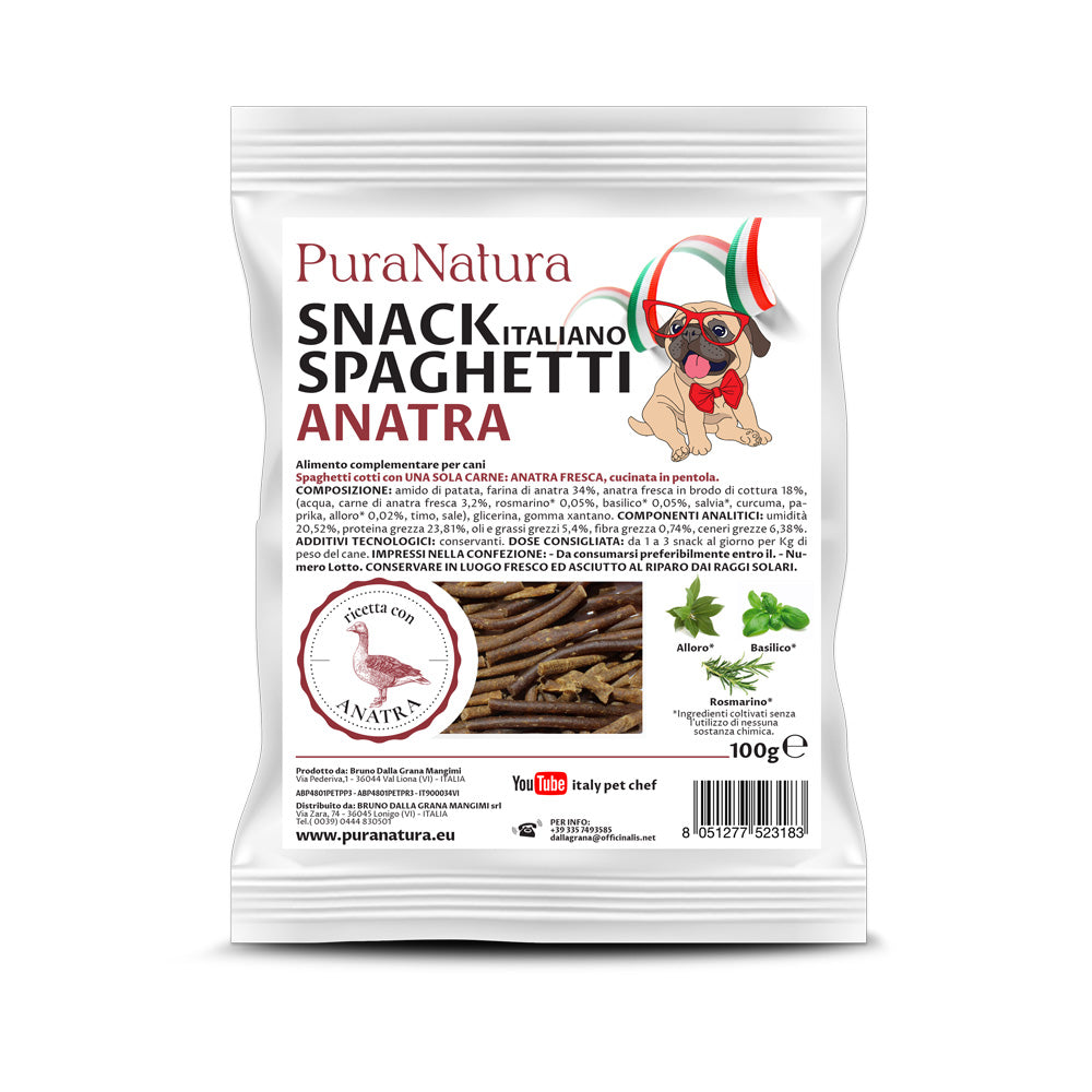 SNACK SPAGHETTI ANATRA ED ERBETTE