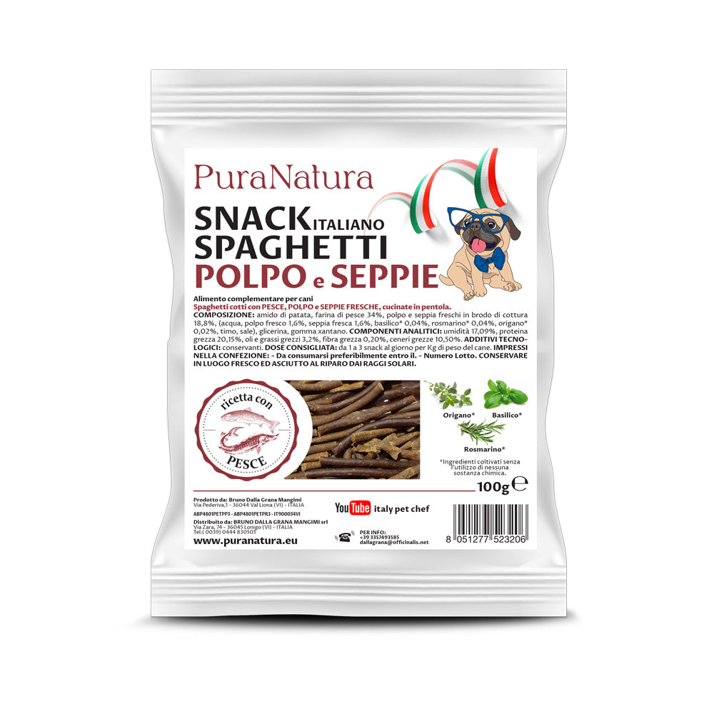 SNACK SPAGHETTI OCTOPUS AND CUTTLEFISH - Multipack 12x100g