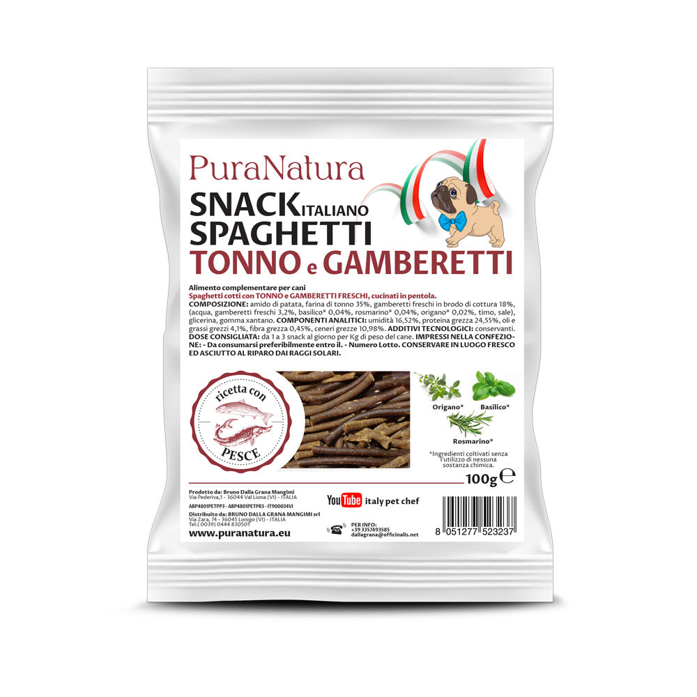 SPAGHETTI TUNA AND SHRIMP SNACK - Multipack 12x100g