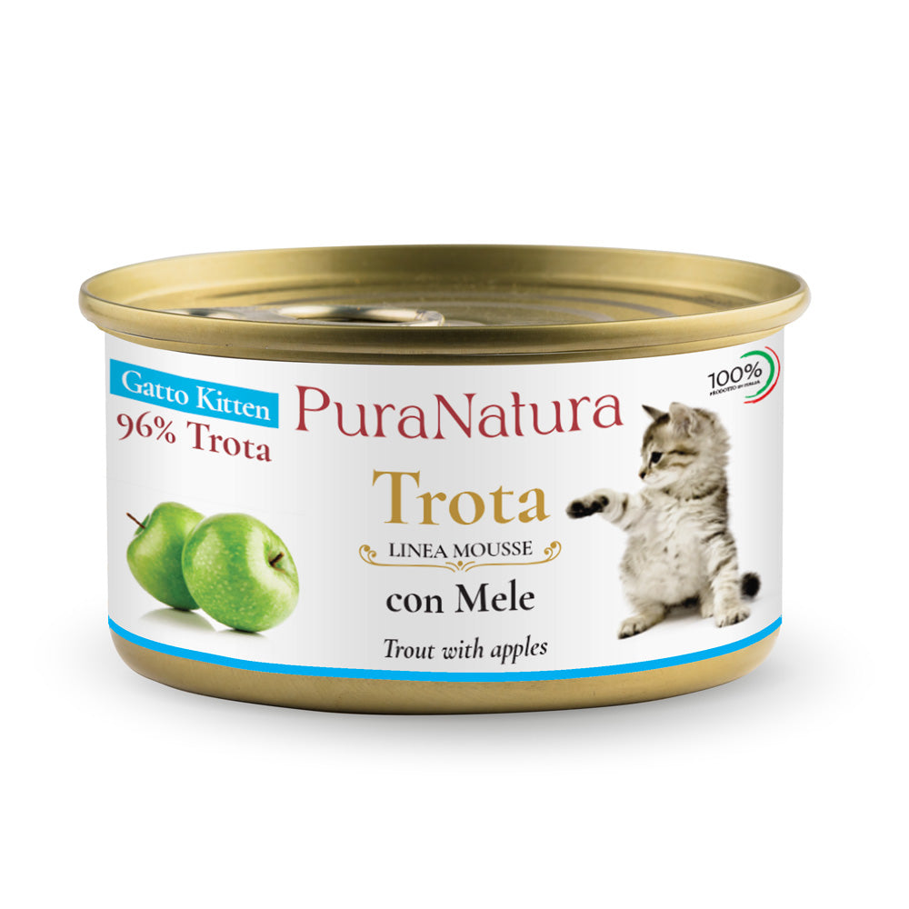 MOUSSE KITTEN TROTA CON MELE